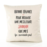Housse de Coussin Premium Jannah ça n'existe Pas - Coton Canvas Fairtrade Beige Idée Cadeau Décoration Canapé 40x40