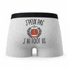 Caleçon Foot Us - Humour Boxer Gris Idée Cadeau Passion