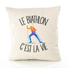 Housse de Coussin Premium Biathlon - Coton Canvas Fairtrade Beige Idée Cadeau Décoration Canapé