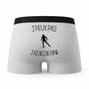Caleçon J_Peux Pas J_AI Ski De Fond - Humour Boxer Gris Idée Cadeau Passion