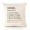 Housse de Coussin Premium Djibril Définition - Coton Canvas Fairtrade Beige Idée Cadeau Décoration Canapé