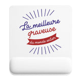 Tapis de souris ergonomique avec repose-poignet, accessoire bureau pour femme et homme, fête des pères, cadeau pas cher, idée cadeau fête des mères, secret santa, départ à la retraite, télétravail et gaming