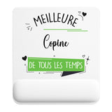 Tapis de souris ergonomique avec repose-poignet, accessoire bureau pour femme et homme, fête des pères, cadeau pas cher, idée cadeau fête des mères, secret santa, départ à la retraite, télétravail et gaming
