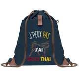 sac a dos bleu coton recycle avec pochette idee cadeau originale pour collegue ami prof ou membre de la famille cadeau mixte noel anniversaire secret santa ou depart au travail sac leger pratique et ecologique design breton moderne
