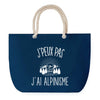 Sac de plage Bleu anse corde J'peux Pas Alpinisme