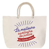 Sac Fête des Mères Mamie Famille Idée Cadeau anniversaire Noël Travail Boulot Métier Départ Retraite Collègue Femme cabas shopping plage