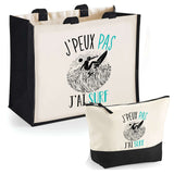 Cabas homme ou femme sac plage ou shopping tote bag pochette trousse Idée cadeau original pour anniversaire Noël travail départ retraite collègue famille fete des mères fetes des pères papa maman mamie papi