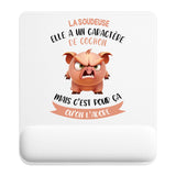 Tapis de souris ergonomique avec repose-poignet, accessoire bureau pour femme et homme, fête des pères, cadeau pas cher, idée cadeau fête des mères, secret santa, départ à la retraite, télétravail et gaming