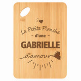 Planche bambou gravée personnalisée femme idée cadeau Fête des Mères apéro 30×20 prénom cuisine plateau fromage anniversaire noel maman mamie