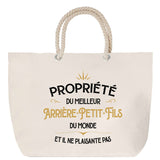 Sac Fête des Pères Papi Famille Idée Cadeau anniversaire Noël Travail Boulot Métier Départ Retraite Collègue Homme cabas shopping plage