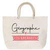 Sac Fête des Mères Mamie Famille Idée Cadeau anniversaire Noël Travail Boulot Métier Départ Retraite Collègue Femme cabas shopping plage