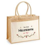 Sac Fête des Mères Mamie MAman Soeur Femme Famille Idée Cadeau anniversaire Noël Travail Boulot Métier Départ Retraite Collègue Femme cabas shopping plage