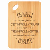 Planche bambou gravée personnalisée homme idée cadeau Fête des Pères apéro 30×20 prénom cuisine plateau fromage anniversaire noel papa papi 