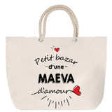 Sac Fête des Mères Mamie Famille Idée Cadeau anniversaire Noël Travail Boulot Métier Départ Retraite Collègue Femme cabas shopping plage