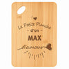 Planche bambou gravée personnalisée homme idée cadeau Fête des Pères apéro 30×20 prénom cuisine plateau fromage anniversaire noel papa papi 