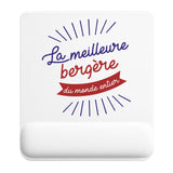 Tapis de souris ergonomique avec repose-poignet, accessoire bureau pour femme et homme, fête des pères, cadeau pas cher, idée cadeau fête des mères, secret santa, départ à la retraite, télétravail et gaming