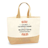 Sac Jute Fête des Mères Fêtes des Pères Mamie Papi Famille Idée Cadeau anniversaire Noël Travail Boulot Métier Départ Retraite Collègue Femme Homme