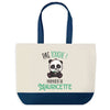 Sac de shopping bleu Mauricette Pas Touche Panda