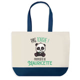 Sac de shopping bleu Mauricette Pas Touche Panda