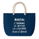 Sac de plage Bleu anse corde Martial Retraite