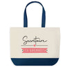 Sac de shopping bleu Secrétaire en Vacances