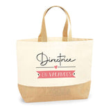 Sac Jute Fête des Mères Fêtes des Pères Mamie Papi Famille Idée Cadeau anniversaire Noël Travail Boulot Métier Départ Retraite Collègue Femme Homme