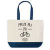 Sac de shopping bleu J'peux pas Velo