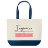 Sac de shopping bleu Ingénieur en Vacances
