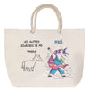 Sac Fête des Mères Mamie Famille Idée Cadeau anniversaire Noël Travail Boulot Métier Départ Retraite Collègue Femme cabas shopping plage