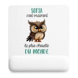 Tapis de souris ergonomique avec repose-poignet, accessoire bureau pour femme et homme, fête des pères, cadeau pas cher, idée cadeau fête des mères, secret santa, départ à la retraite, télétravail et gaming