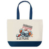 Sac de shopping bleu Patronne Koala à la Plage