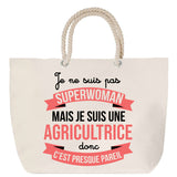 Sac Fête des Mères Mamie Famille Idée Cadeau anniversaire Noël Travail Boulot Métier Départ Retraite Collègue Femme cabas shopping plage
