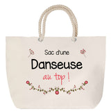 Sac Fête des Mères Mamie Famille Idée Cadeau anniversaire Noël Travail Boulot Métier Départ Retraite Collègue Femme cabas shopping plage