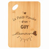 Planche bambou gravée personnalisée homme idée cadeau Fête des Pères apéro 30×20 prénom cuisine plateau fromage anniversaire noel papa papi 