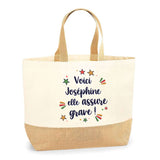 Sac Jute Fête des Mères Fêtes des Pères Mamie Papi Famille Idée Cadeau anniversaire Noël Travail Boulot Métier Départ Retraite Collègue Femme Homme