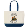 Sac de shopping bleu Livres c'est la Vie