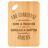 Planche bambou gravée personnalisée femme idée cadeau Fête des Mères apéro 30×20 prénom cuisine plateau fromage anniversaire noel maman mamie