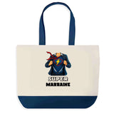 Sac Fête des Mères Mamie Famille Idée Cadeau anniversaire Noël Travail Boulot Métier Départ Retraite Collègue Femme cabas shopping plage