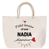 Sac Fête des Mères Mamie Famille Idée Cadeau anniversaire Noël Travail Boulot Métier Départ Retraite Collègue Femme cabas shopping plage