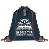 sac a dos bleu coton recycle avec pochette idee cadeau originale pour collegue ami prof ou membre de la famille cadeau mixte noel anniversaire secret santa ou depart au travail sac leger pratique et ecologique design breton moderne
