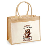 Sac Fête des Mères Mamie MAman Soeur Femme Famille Idée Cadeau anniversaire Noël Travail Boulot Métier Départ Retraite Collègue Femme cabas shopping plage