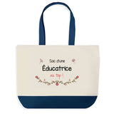 Sac de shopping bleu Éducatrice au Top