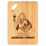 Planche bambou gravée personnalisée femme idée cadeau Fête des Mères apéro 30×20 prénom cuisine plateau fromage anniversaire noel maman mamie