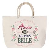 Sac Fête des Mères Mamie Famille Idée Cadeau anniversaire Noël Travail Boulot Métier Départ Retraite Collègue Femme cabas shopping plage