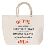 Sac Fête des Mères Mamie Famille Idée Cadeau anniversaire Noël Travail Boulot Métier Départ Retraite Collègue Femme cabas shopping plage