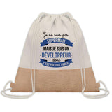 Sac Fête des Pères Papi Papa Cadeau anniversaire Noël Travail Boulot Métier Départ Retraite Collègue Homme cabas shopping plage