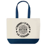 Sac de shopping bleu Antoin Homme Mythe Légende étoile