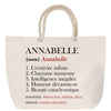 Sac Fête des Mères Mamie Famille Idée Cadeau anniversaire Noël Travail Boulot Métier Départ Retraite Collègue Femme cabas shopping plage