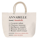 Sac Fête des Mères Mamie Famille Idée Cadeau anniversaire Noël Travail Boulot Métier Départ Retraite Collègue Femme cabas shopping plage