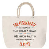 Sac Fête des Mères Mamie Famille Idée Cadeau anniversaire Noël Travail Boulot Métier Départ Retraite Collègue Femme cabas shopping plage